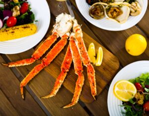 Crab Legs at Trout Supreme Seafood